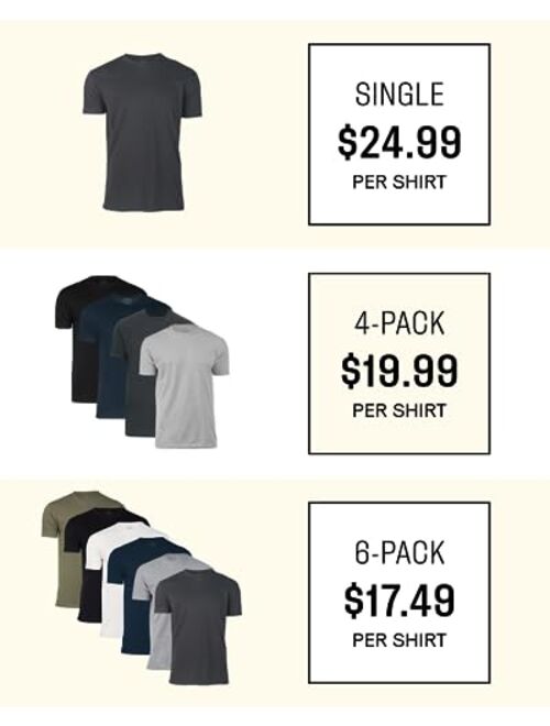 True Classic Tees Premium Fitted Men's T-Shirts - Color 3 Pack Crew Neck