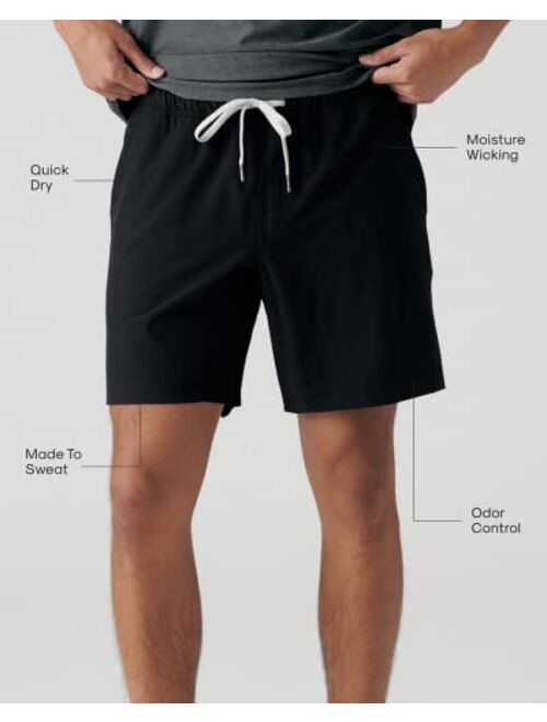 True Classic Active Comfort Mens Shorts. Premium 4 Way Stretch Peached Finish Fabric for Added Softness. Black, Small