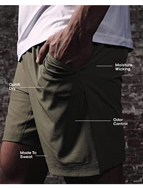 True Classic Quick Dry Active Mens Shorts, Premium Mens Athletic Shorts, Workout Shorts, and Running Shorts for Men