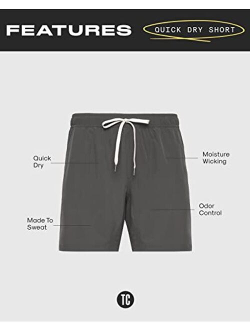 True Classic Quick Dry Active Mens Shorts, Premium Mens Athletic Shorts, Workout Shorts, and Running Shorts for Men