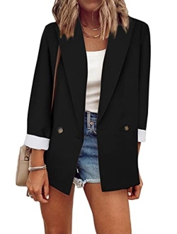 Retro Notch Lapel One Button Casual Blazer Plaid Long Sleeve Company Office Blazers Open Front Work Blazer Lady Suit