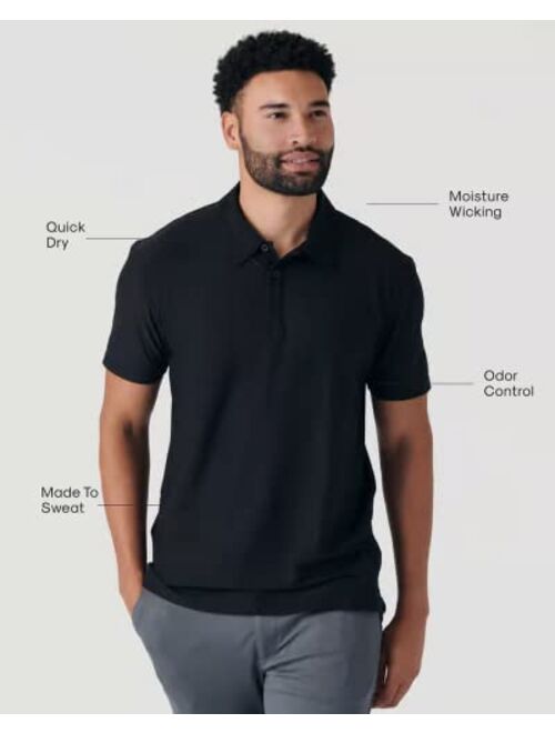 True Classic Active Polo Shirts for Men, Premium Fitted Golf Shirts for Men. Mens Polo Shirts Short Sleeve.