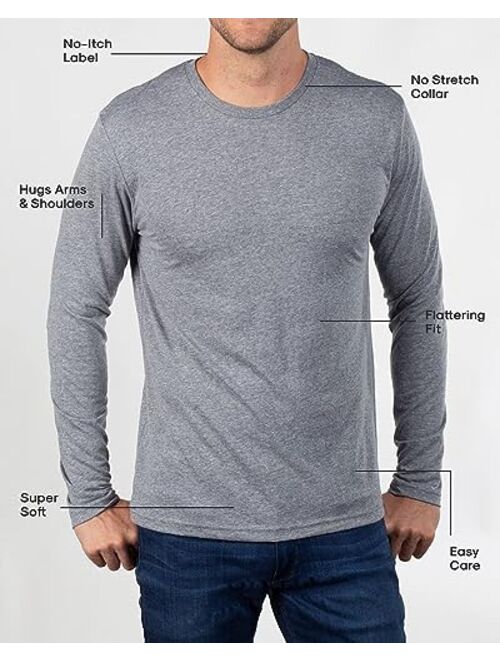 True Classic Long Sleeve Shirts for Men, Premium Fitted Crew Neck T-Shirts and Gifts for Men