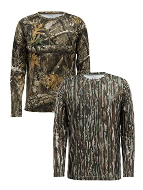 Realtree Men's 2 Pack Long Sleeve Performance Tees