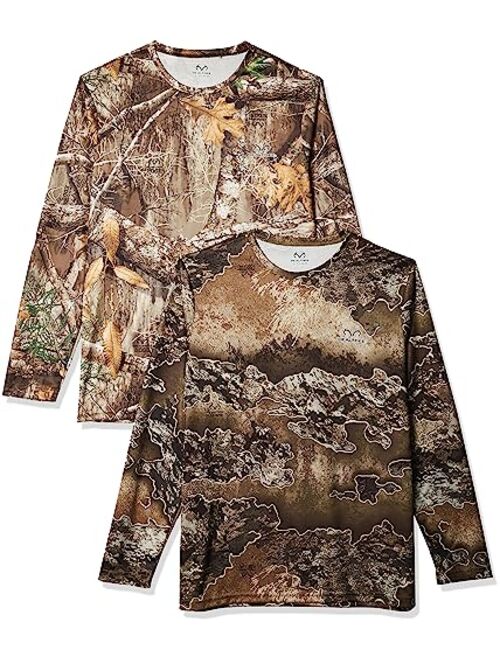 Realtree Men's 2 Pack Long Sleeve Performance Tees