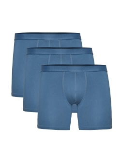 True Classic Ultra-Soft Boxer Briefs for Men Pack of 3, No-Ride Micromodal Mens Underwear