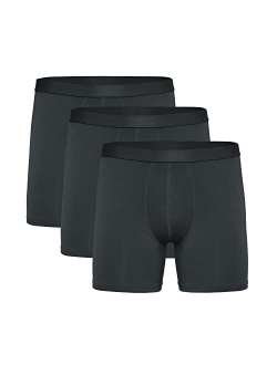 True Classic Ultra-Soft Boxer Briefs for Men Pack of 3, No-Ride Micromodal Mens Underwear