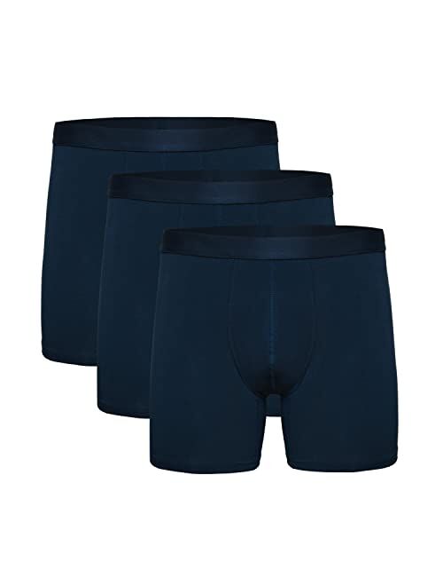 True Classic Ultra-Soft Boxer Briefs for Men Pack of 3, No-Ride Micromodal Mens Underwear