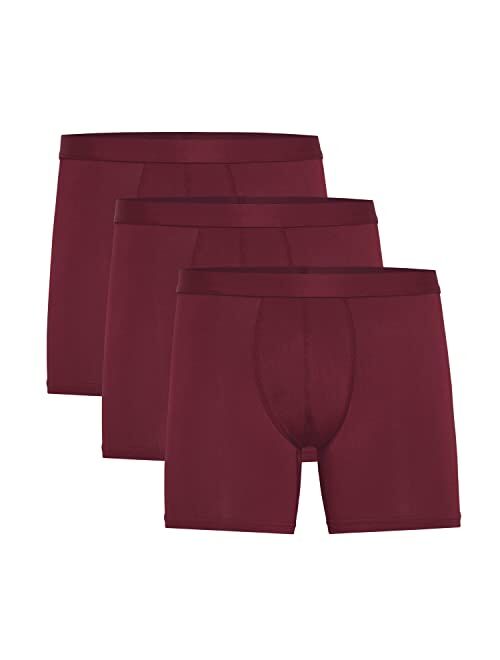 True Classic Ultra-Soft Boxer Briefs for Men Pack of 3, No-Ride Micromodal Mens Underwear