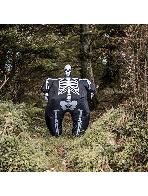 Bodysocks Fancy Dress Halloween Skeleton Full Body Inflatable Costume for Adults (One Size)