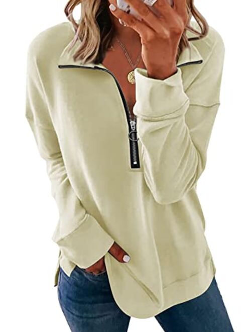 SHEWIN Women's Casual Zip Up Hoodie Jacket Long Sleeve Drawstring Hooded Sweatshirt with Pocket