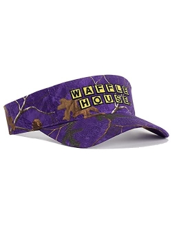 Xtra Color Camo Waffle House Visor | Adjustable Velcro Backing | Baseball Hats | Limited Edition for Men and Women