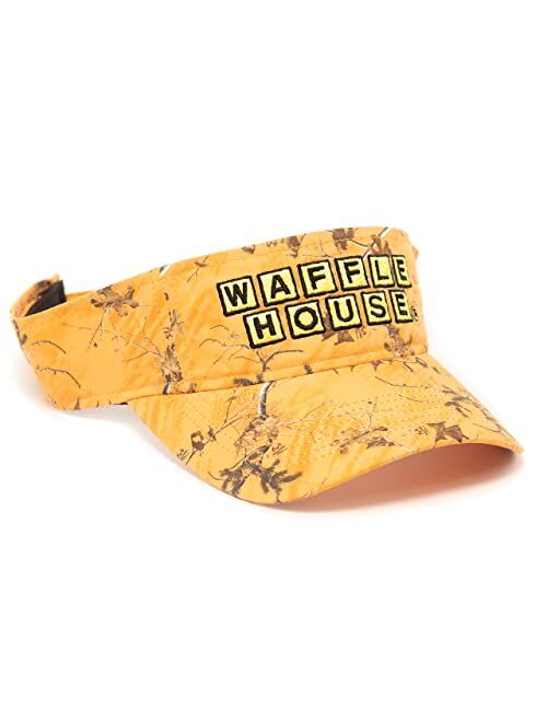 Realtree Xtra Color Camo Waffle House Visor | Adjustable Velcro Backing | Baseball Hats | Limited Edition for Men and Women