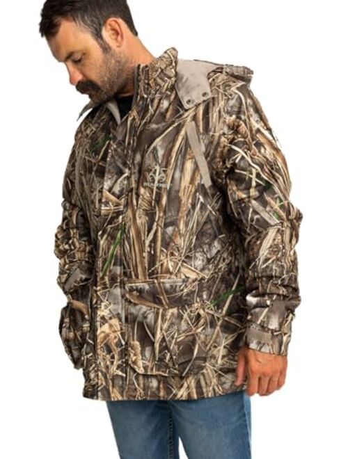 Realtree Men's Edge/Timber/Max-7 Camo Hunting Insulated Cold Weather Parka Jacket - Wind-proof, Mid-weight and Super Warm