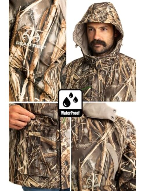 Realtree Men's Edge/Timber/Max-7 Camo Hunting Insulated Cold Weather Parka Jacket - Wind-proof, Mid-weight and Super Warm