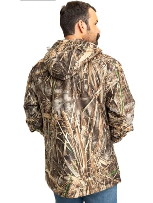 Realtree Men's Edge/Timber/Max-7 Camo Hunting Insulated Cold Weather Parka Jacket - Wind-proof, Mid-weight and Super Warm