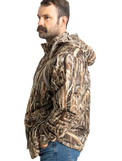 Realtree Men's Edge/Timber/Max-7 Camo Hunting Insulated Cold Weather Parka Jacket - Wind-proof, Mid-weight and Super Warm