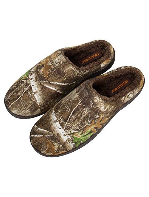 Realtree Men's Memory Foam Camo Moccasin House Slipper Indoor/Outdoor