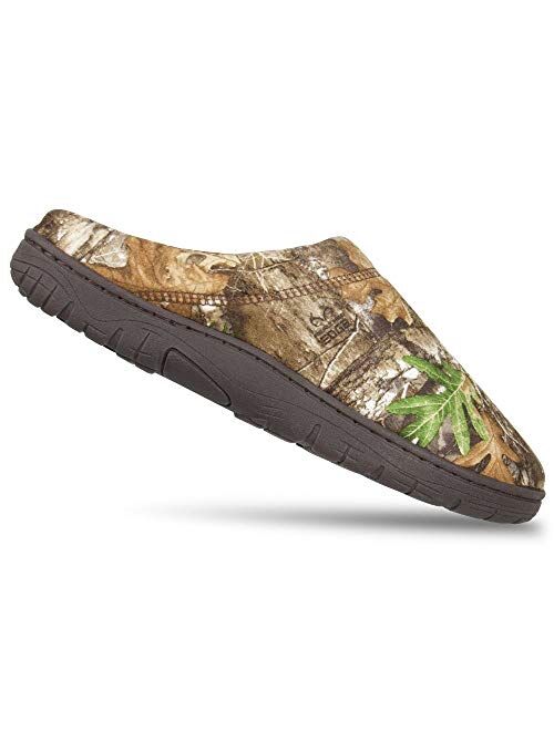 Realtree Men's Memory Foam Camo Moccasin House Slipper Indoor/Outdoor