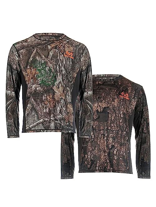 Realtree Men's Camo Hunting Reversible Long Sleeve Performance Shirts | Limited Edition