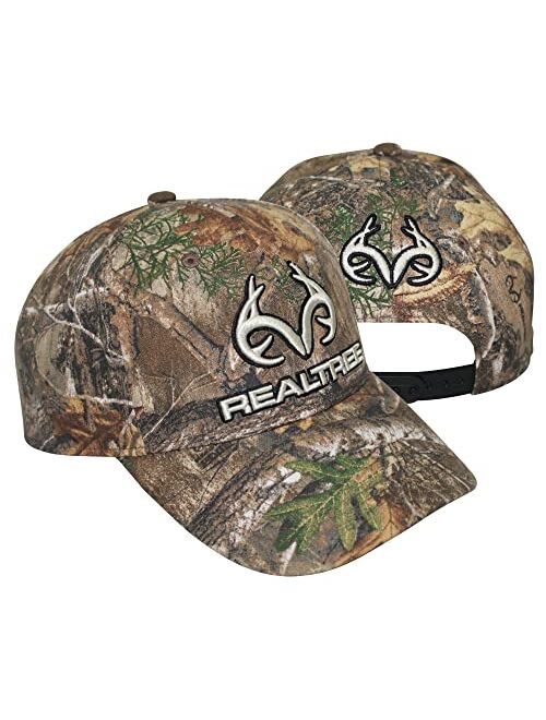 Realtree 3D Logo Camo Deer Hunting Trucker Cap Hat for Men - Precurved Bill, Mid Profile Structured, Snapback, Sweatband