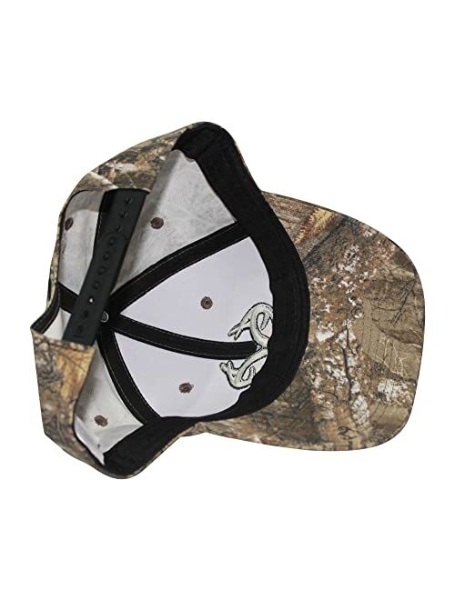 Realtree 3D Logo Camo Deer Hunting Trucker Cap Hat for Men - Precurved Bill, Mid Profile Structured, Snapback, Sweatband