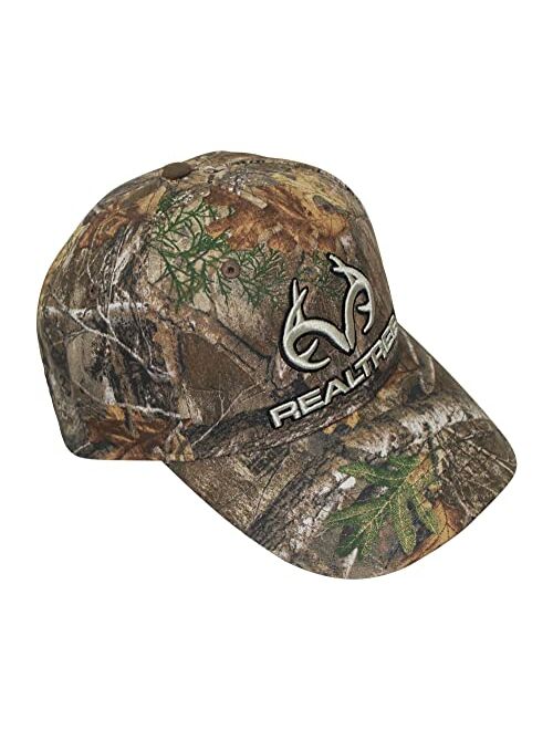 Realtree 3D Logo Camo Deer Hunting Trucker Cap Hat for Men - Precurved Bill, Mid Profile Structured, Snapback, Sweatband