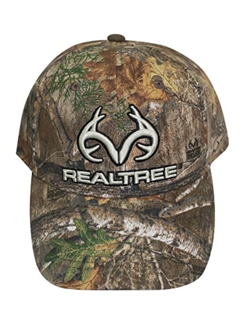 Realtree 3D Logo Camo Deer Hunting Trucker Cap Hat for Men - Precurved Bill, Mid Profile Structured, Snapback, Sweatband