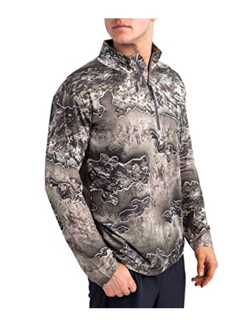 Realtree Men's Camo Hunting 1/4 Zip Performance Pullover Shirts