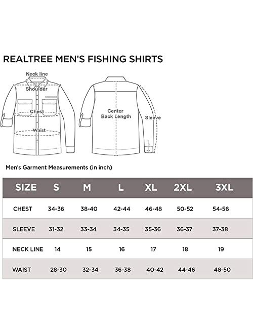 Realtree Men's Short/Long Sleeve Performance Tech Vented UPF 40+ Sun Protection Fishing Shirts