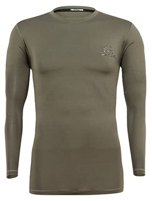 Realtree Base Layer Thermal Underwear for Men - Hunting Gear, Cold Weather Long Sleeve Shirt Long Johns Top