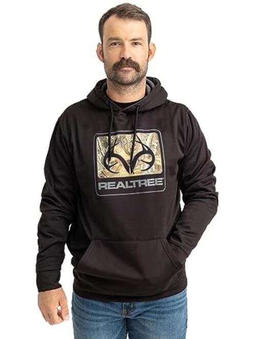 Realtree Men's Anter Logo EDGE Camo Midweight Super Soft Pullover Fleece Hoodies