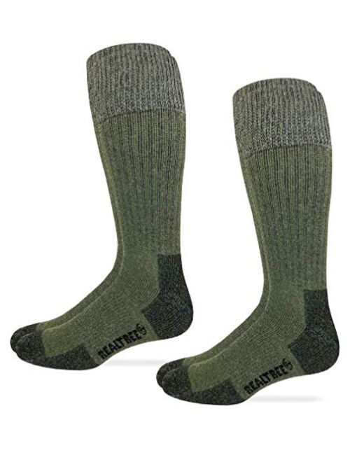 Realtree Mens Merino Wool Blend Non Binding Comfort Top Tall Boot Socks 2 Pair Pack