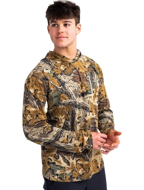 Realtree Men's EDGE/ORIGINAL/Adavantage Classic Camo Hunting Bamboo Hoodie Shirts For Running, Hiking and Hunting