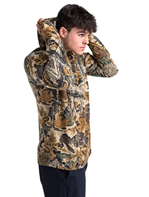 Realtree Men's EDGE/ORIGINAL/Adavantage Classic Camo Hunting Bamboo Hoodie Shirts For Running, Hiking and Hunting