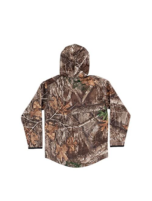 Realtree Boy's Hooded Performance Fleece Tech Pullover with Neck Gaiter