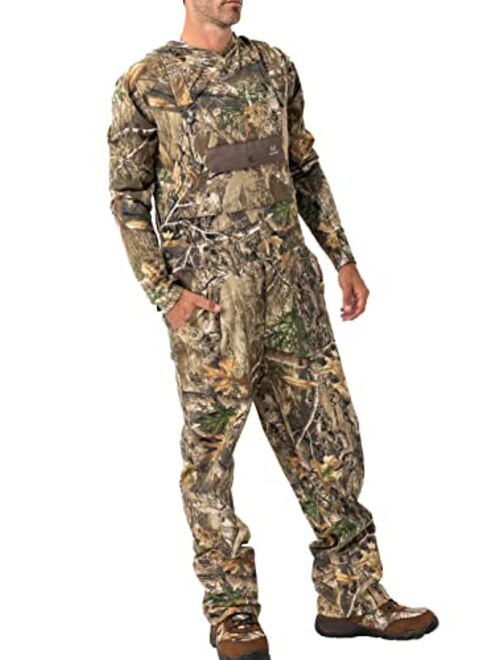 Realtree Men's Camo Hunting Cotton Bib Overalls, All-season Uninsulated Camouflage Bib Overalls for Outdoor Activities