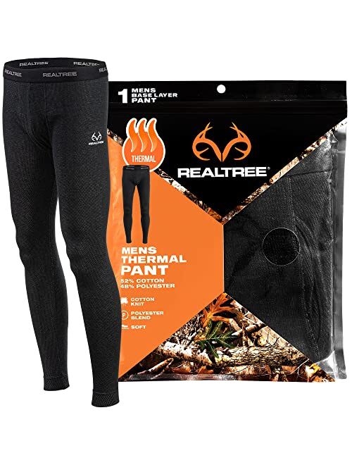 Realtree Thermal Pants for Men -Underwear Long Johns Bottoms -Warm and Insulating -Extreme Cold Weather Gear, Hiking, Hunting