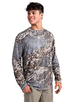 Men's Fishing Camo UPF 50  | Reverisble | Dry Weave | Moisture Wicking | Long Sleeve Shirts | Limited Edition