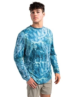 Men's Fishing Camo UPF 50  | Reverisble | Dry Weave | Moisture Wicking | Long Sleeve Shirts | Limited Edition