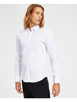 HUGO BY HUGO BOSS Men's Slim-Fit Logo Embroidered Dress Shirt Created for Macy's