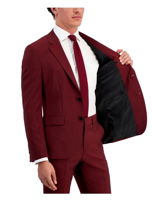 HUGO BY HUGO BOSS Men's Modern-Fit Dark Red Suit Jacket