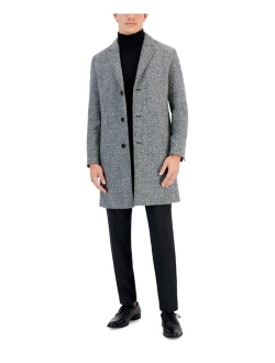 HUGO BY HUGO BOSS Men's Migor Slim-Fit Melange Wool Overcoat