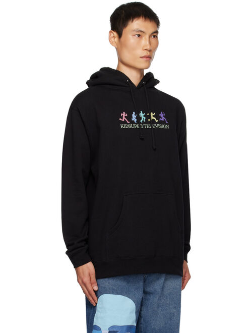 Black 'KidSuper Television' Running Guys Hoodie