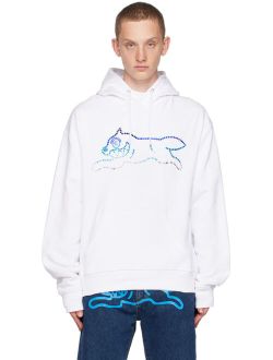 ICECREAM White Crystal Running Dog Hoodie