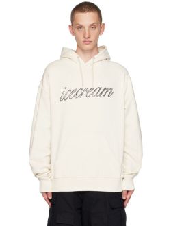 ICECREAM Off-White Chrome Script Hoodie