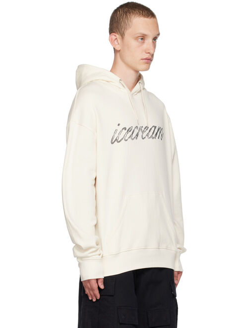 ICECREAM Off-White Chrome Script Hoodie