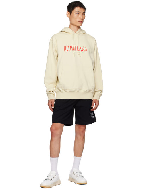 Helmut Lang Beige Printed Hoodie