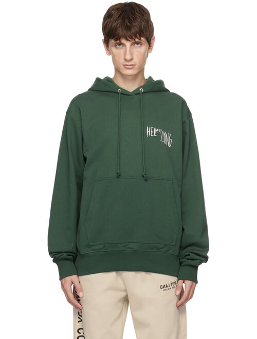 Helmut Lang Green Scribble Hoodie