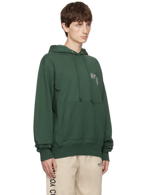 Helmut Lang Green Scribble Hoodie